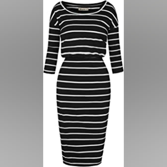 Moyabo Striped Dress (NEW) Med. - Picture 2 of 9